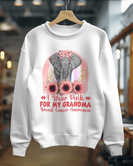 "I Wear Pink for My Grandma - Breast Cancer Awareness" Sweatshirt