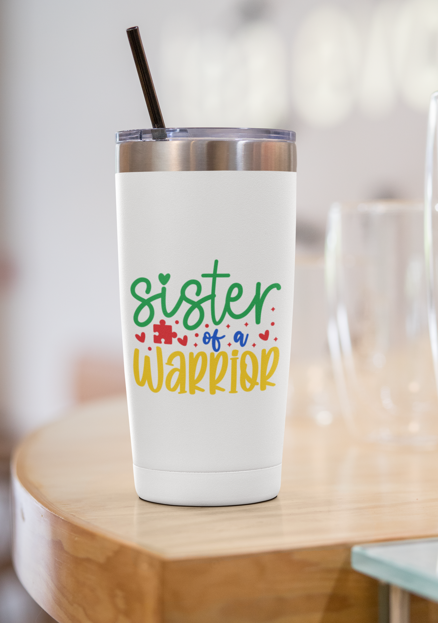 "Sister Warrior" 20 or 30 oz. Autism Tumblers.