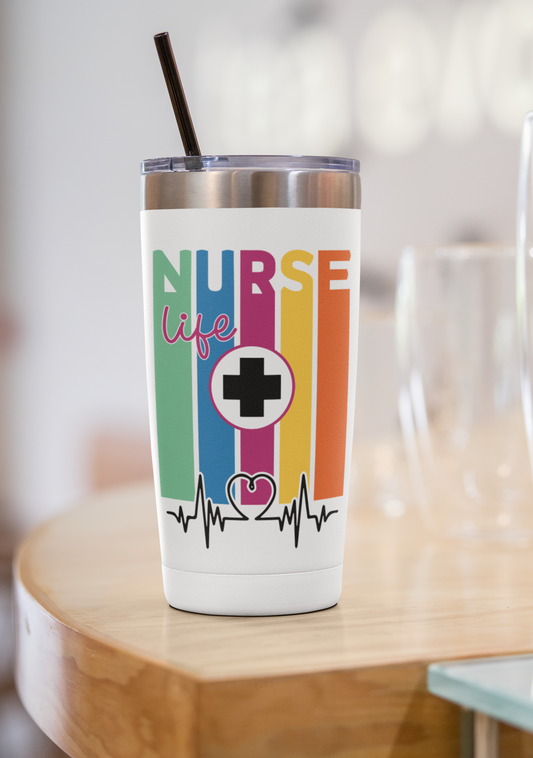 "Nurse Life" Graphic 20 oz. Tumbler