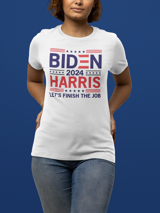 "Biden 2024 Harris-Let's Finish The Job " T-Shirt