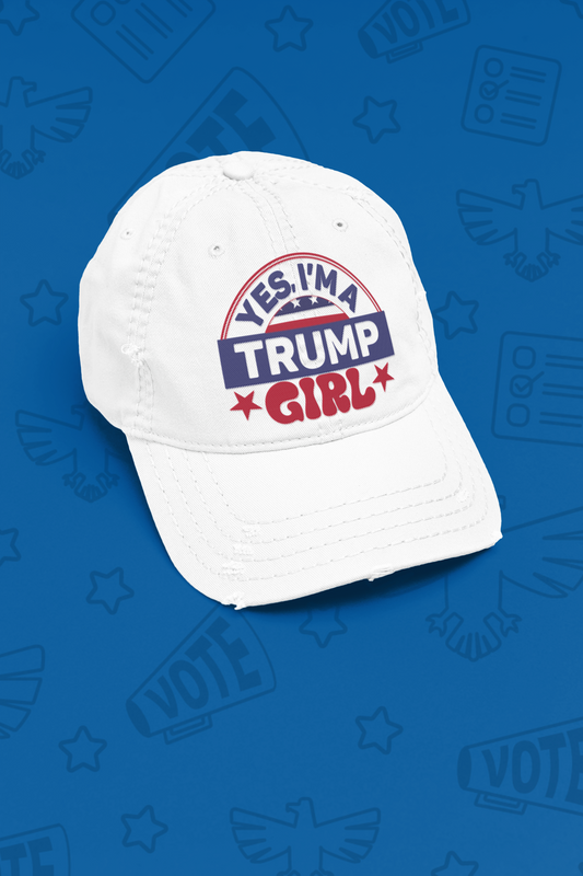 "Yes I'm A Trump Girl" Baseball Cap