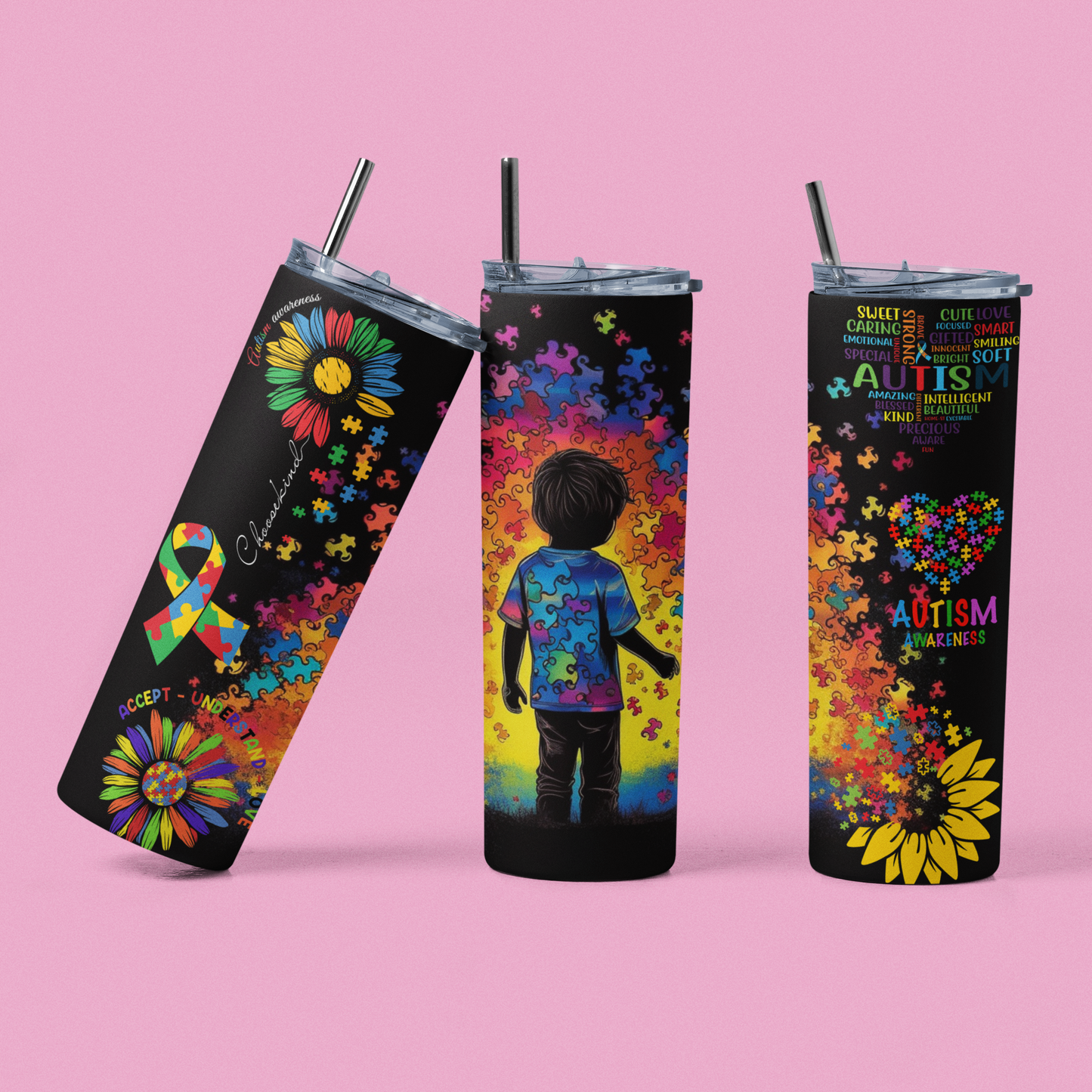 "Autism Awareness" 20 or 30 oz. Tumblers.