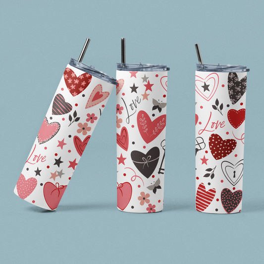 "Valentine Pattern Art" 20 or 30 oz. Tumblers