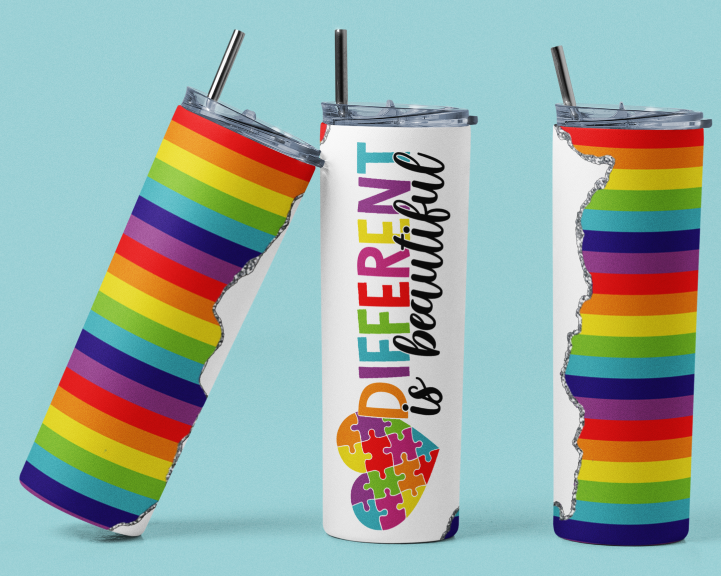 "Different Is Beautiful" 20 or 30 oz. Tumblers