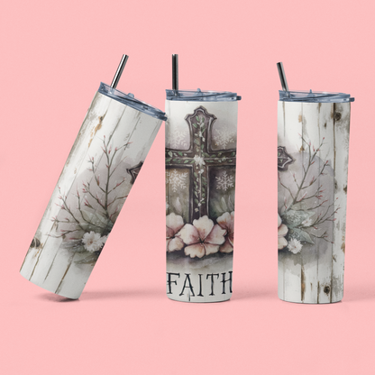 "Faith" 20 or 30 oz. Skinny Tumblers