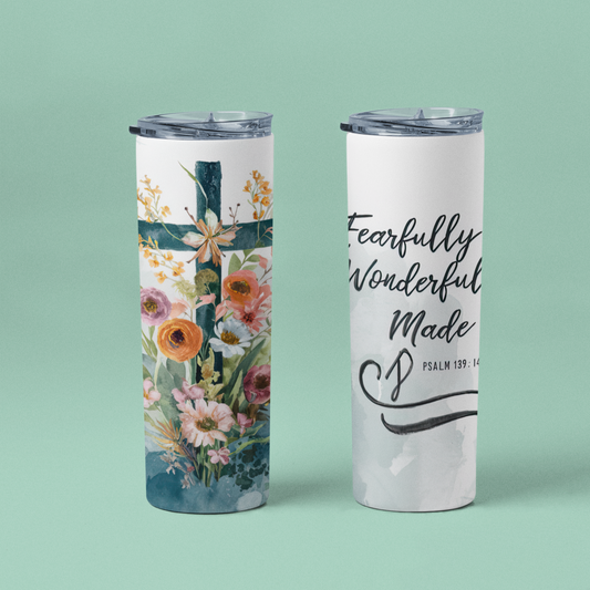 "Fearfully & Wonderfully Made" 20 or 30 oz Skinny Tumbler