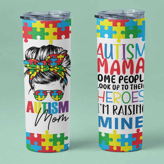 "Autism Mom & Dad" 20 or 30 oz. Tumblers.