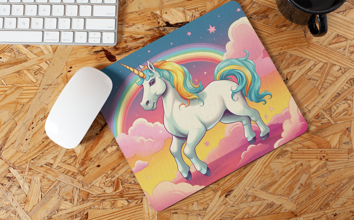 "Cartoon Unicorn" Mouse Pads