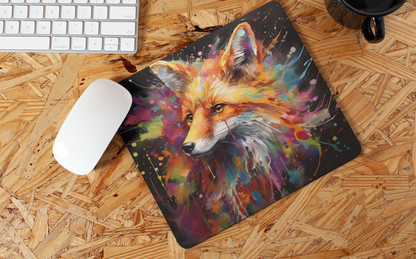 "Abstract Fox Art" Mouse Pad