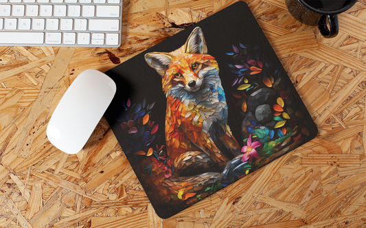 "Abstract Fox Art" Mouse Pad