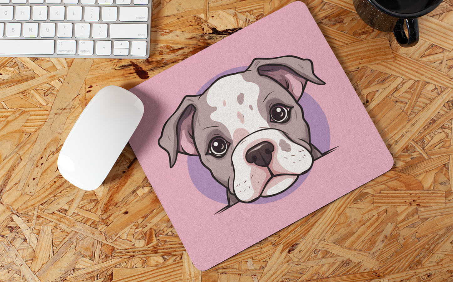 "Kawaii Peeking Puppy" Mouse Pad