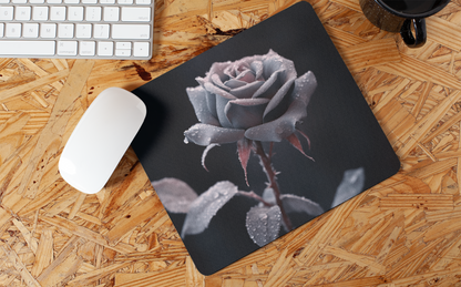 "Beautiful Frost Rose" Mouse Pads