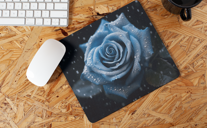 "Beautiful Frost Rose" Mouse Pads