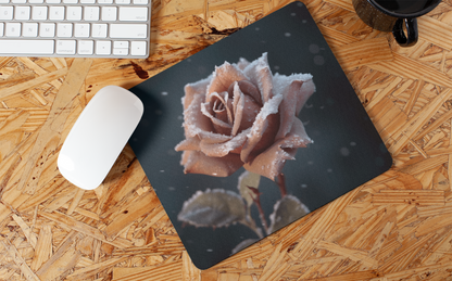 "Beautiful Frost Rose" Mouse Pads