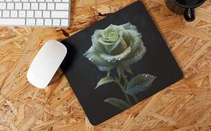 "Beautiful Frost Rose" Mouse Pads