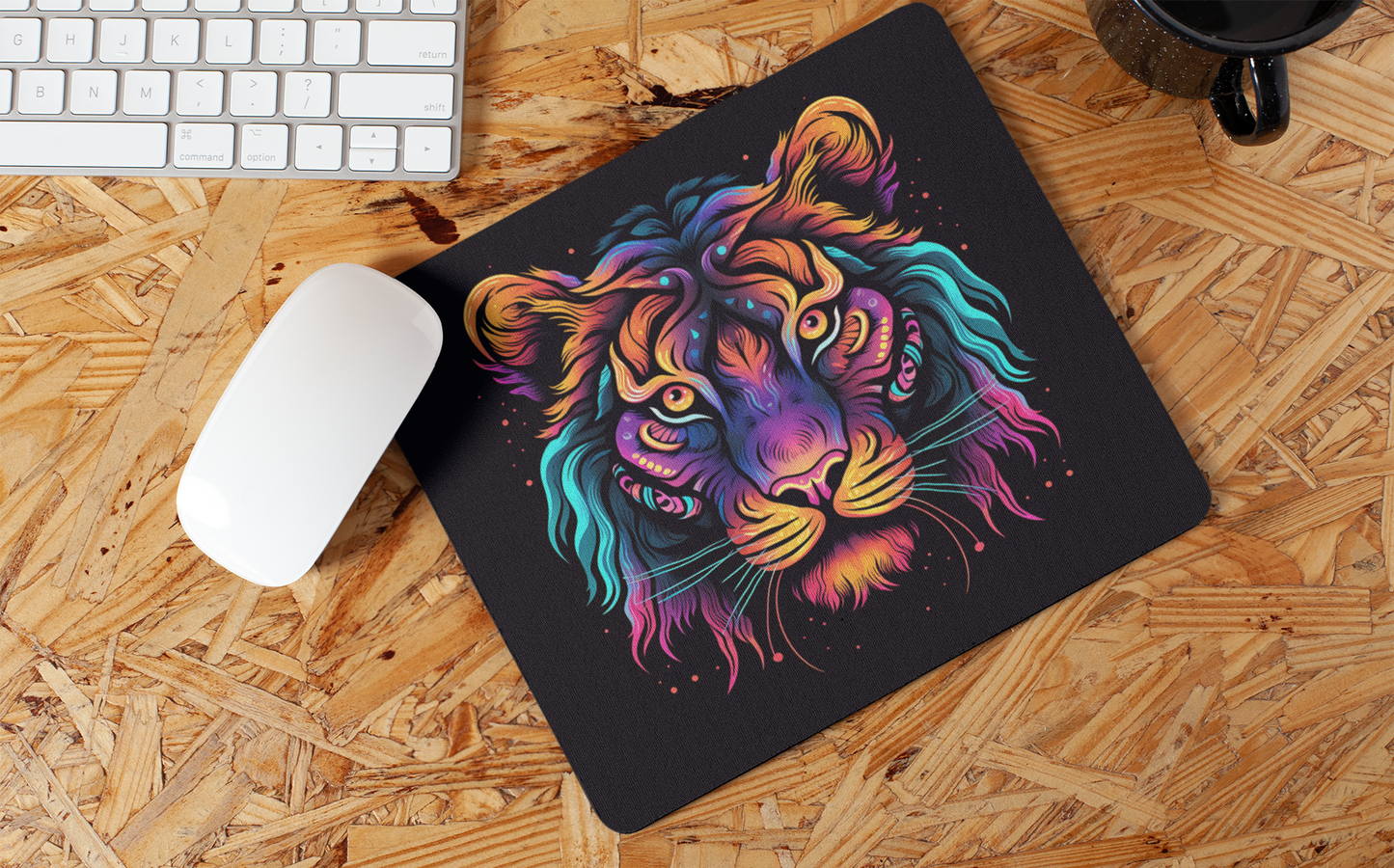 "Colorful Tiger Art" Mouse Pad