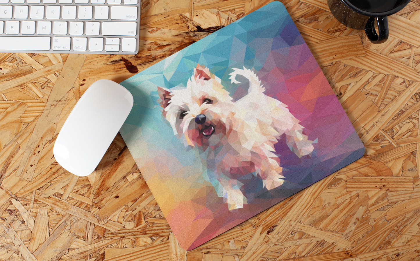 "Colorful Dog Art" Mouse Pad