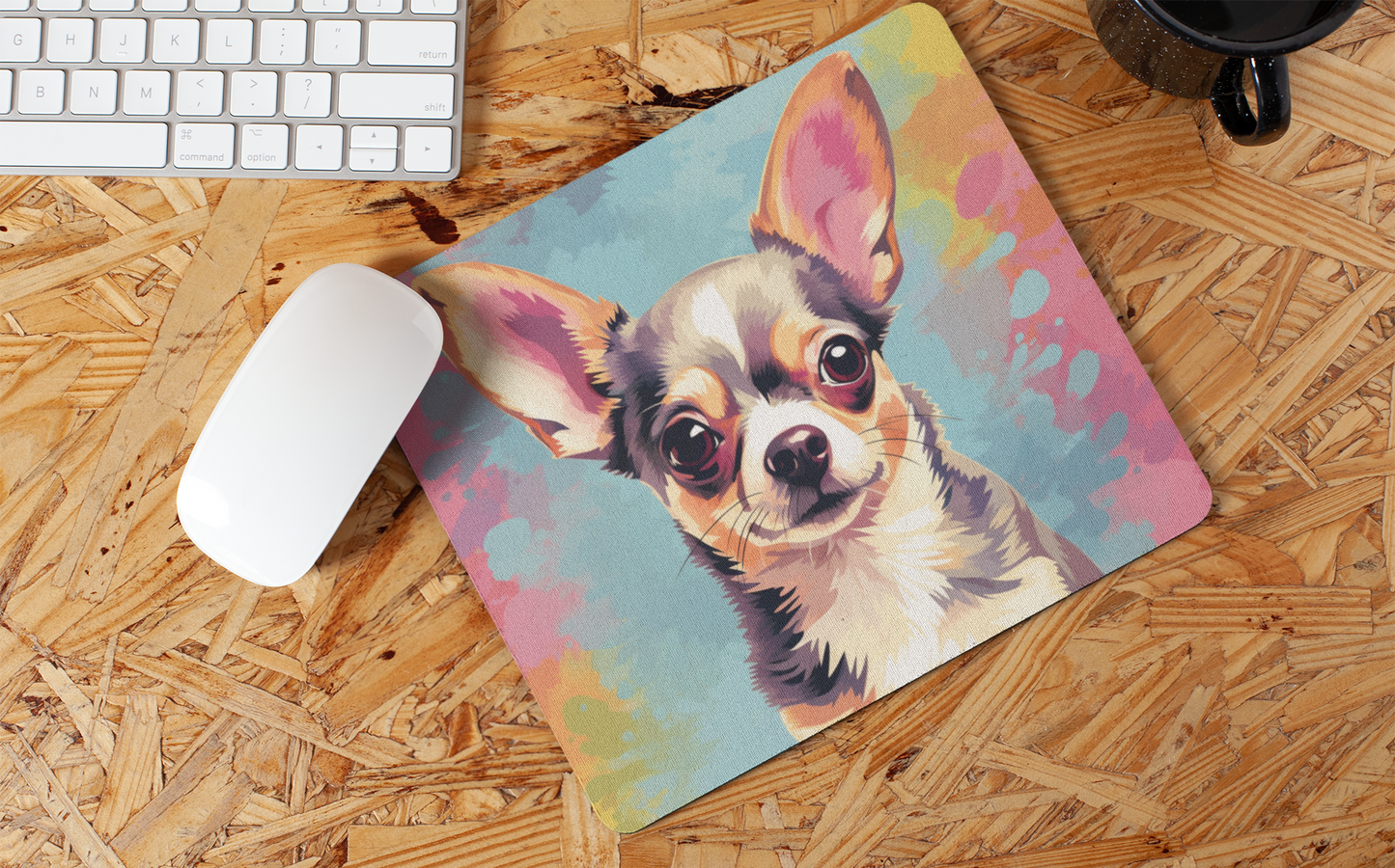 "Colorful Dog Art" Mouse Pad