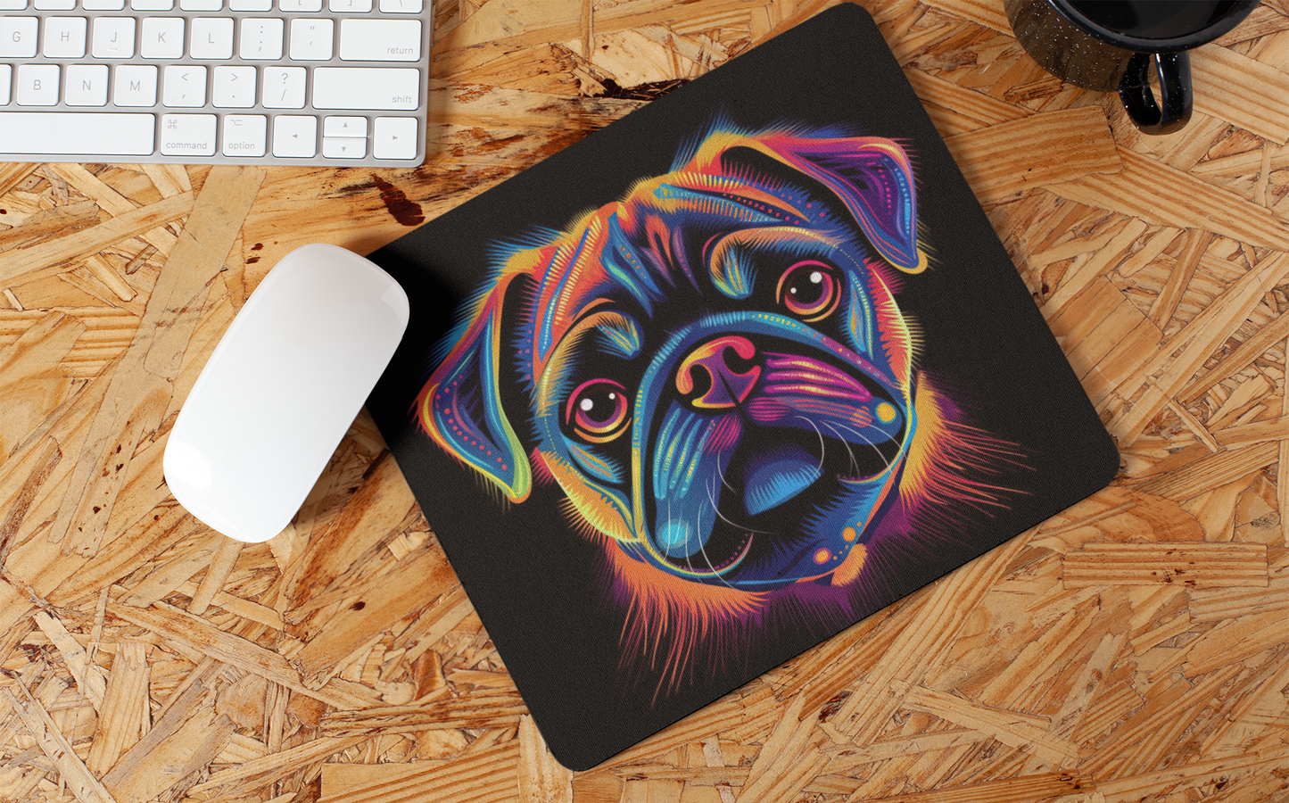 "Colorful Dog Art" Mouse Pad