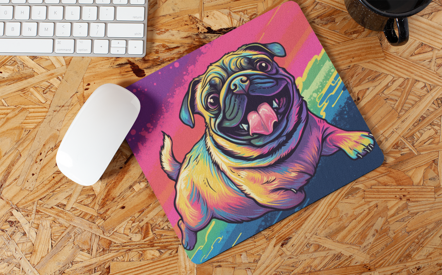 "Colorful Dog Art" Mouse Pad