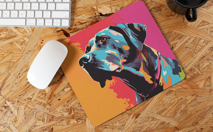 "Colorful Dog Art" Mouse Pad