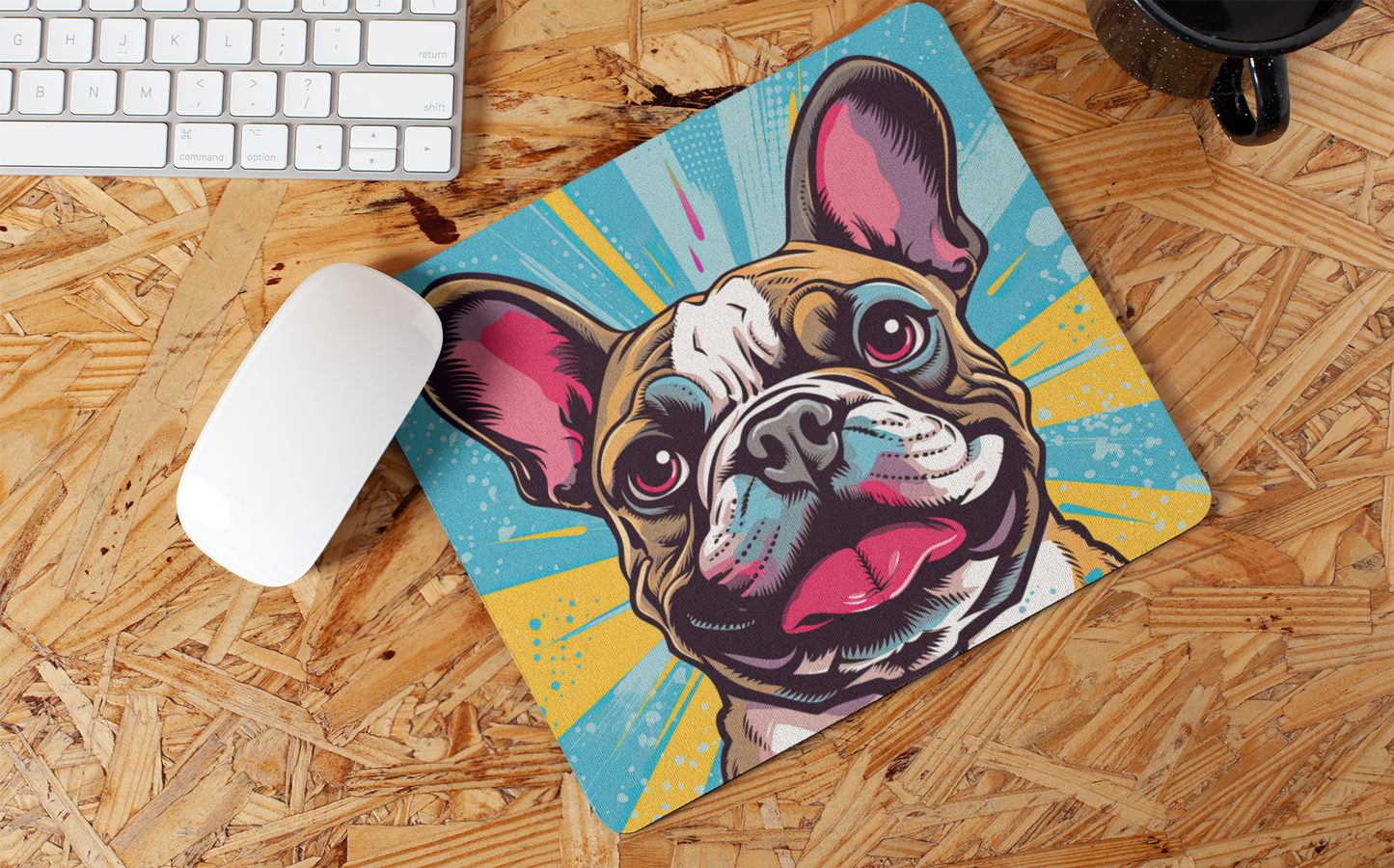 "Colorful Dog Art" Mouse Pad