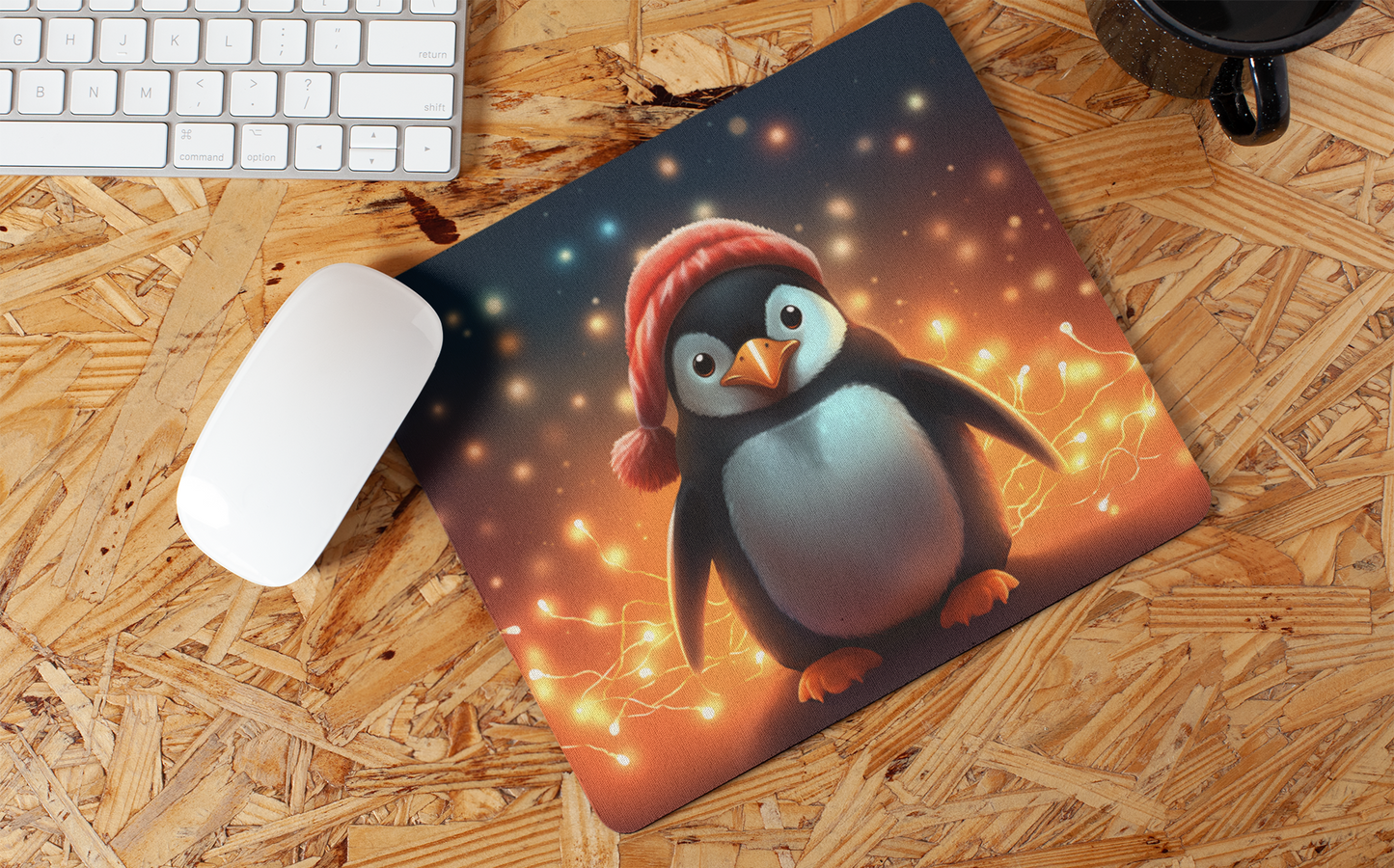 "Christmas Penguin" Mouse Pads