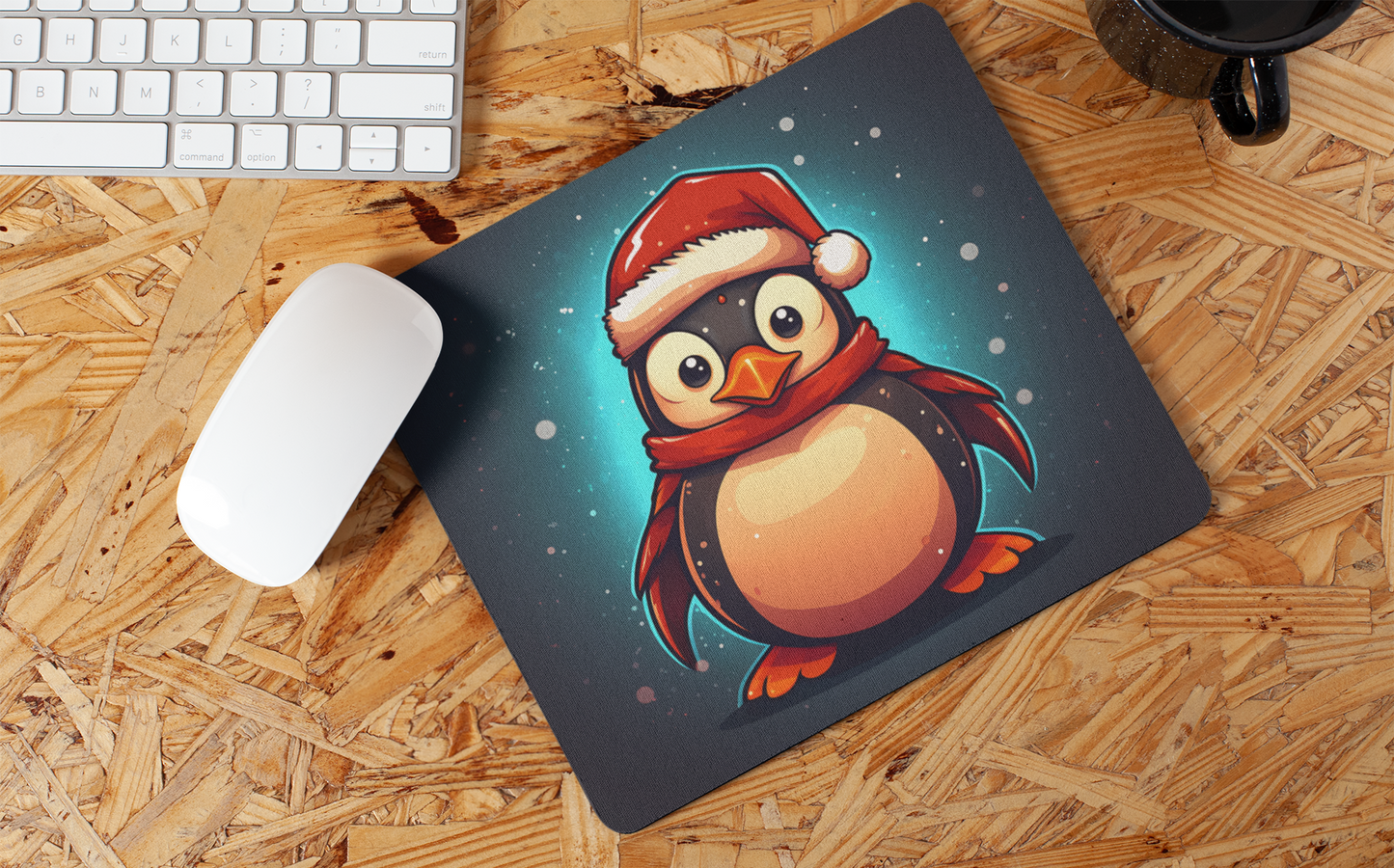 "Christmas Penguin" Mouse Pads