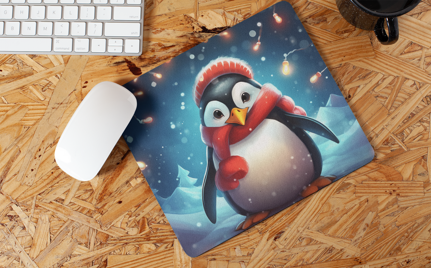 "Christmas Penguin" Mouse Pads