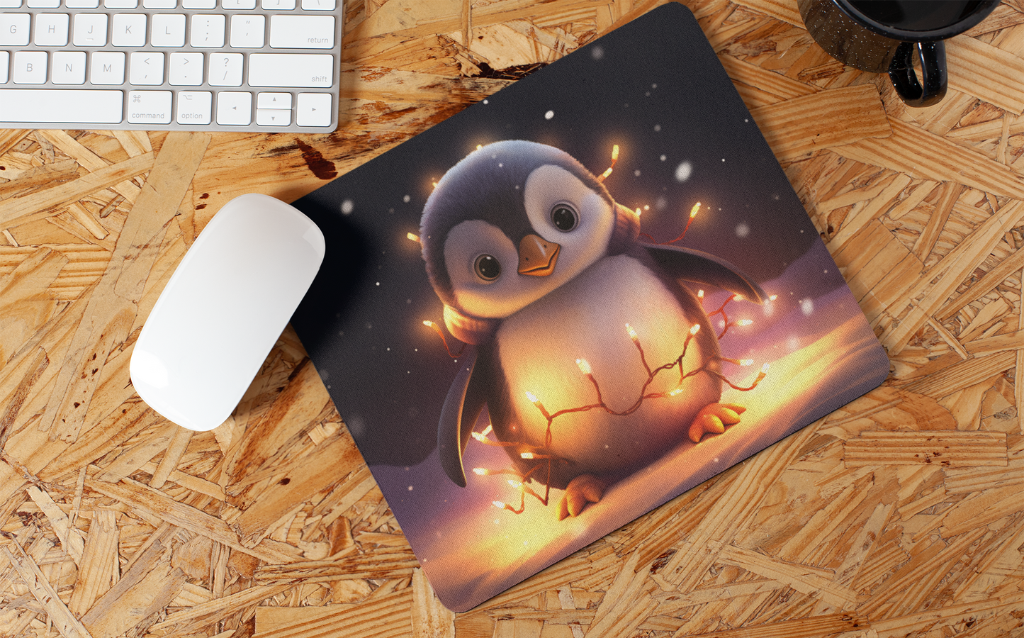 "Christmas Penguin" Mouse Pads