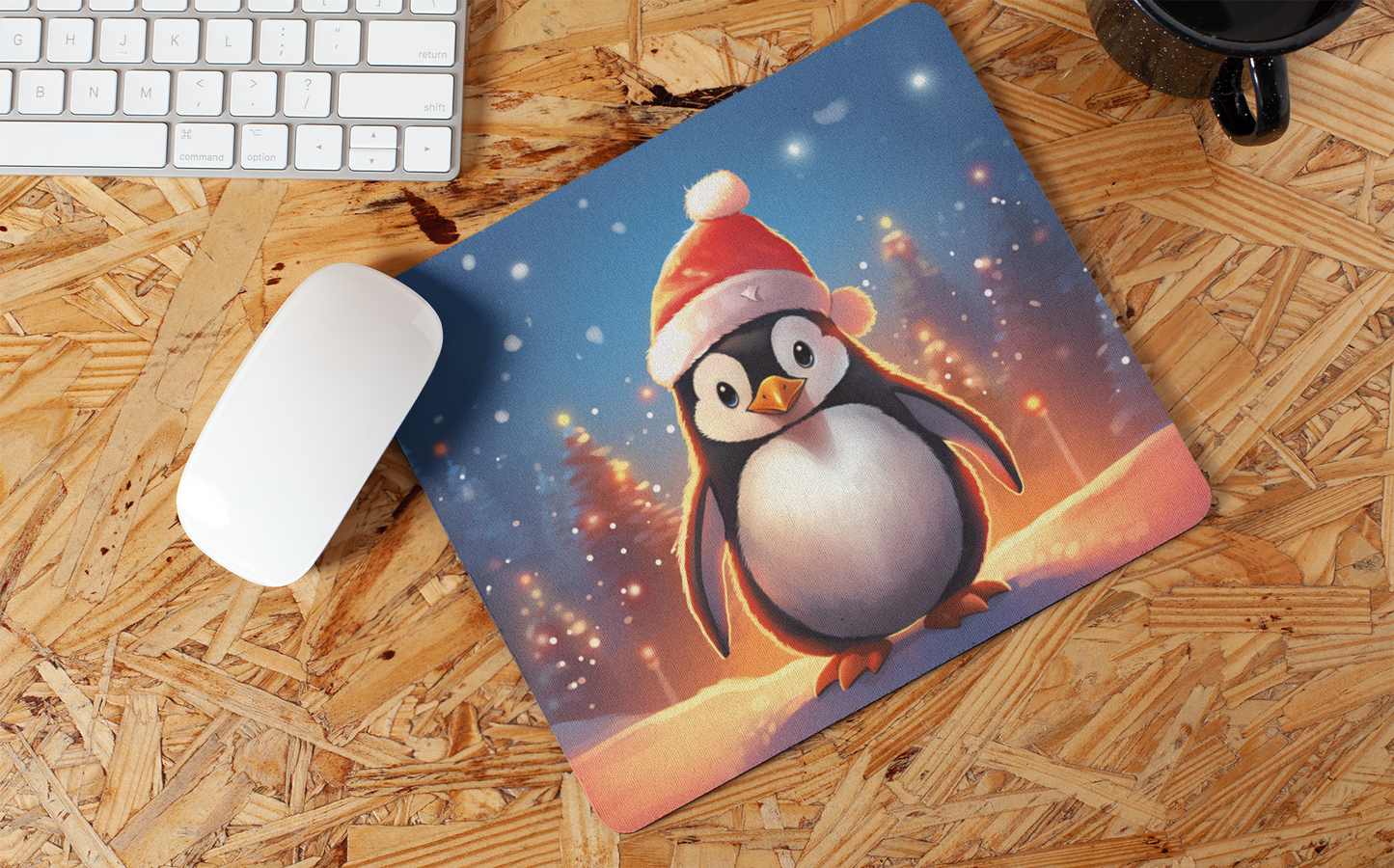 "Christmas Penguin" Mouse Pads