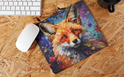 "Abstract Fox Art" Mouse Pad