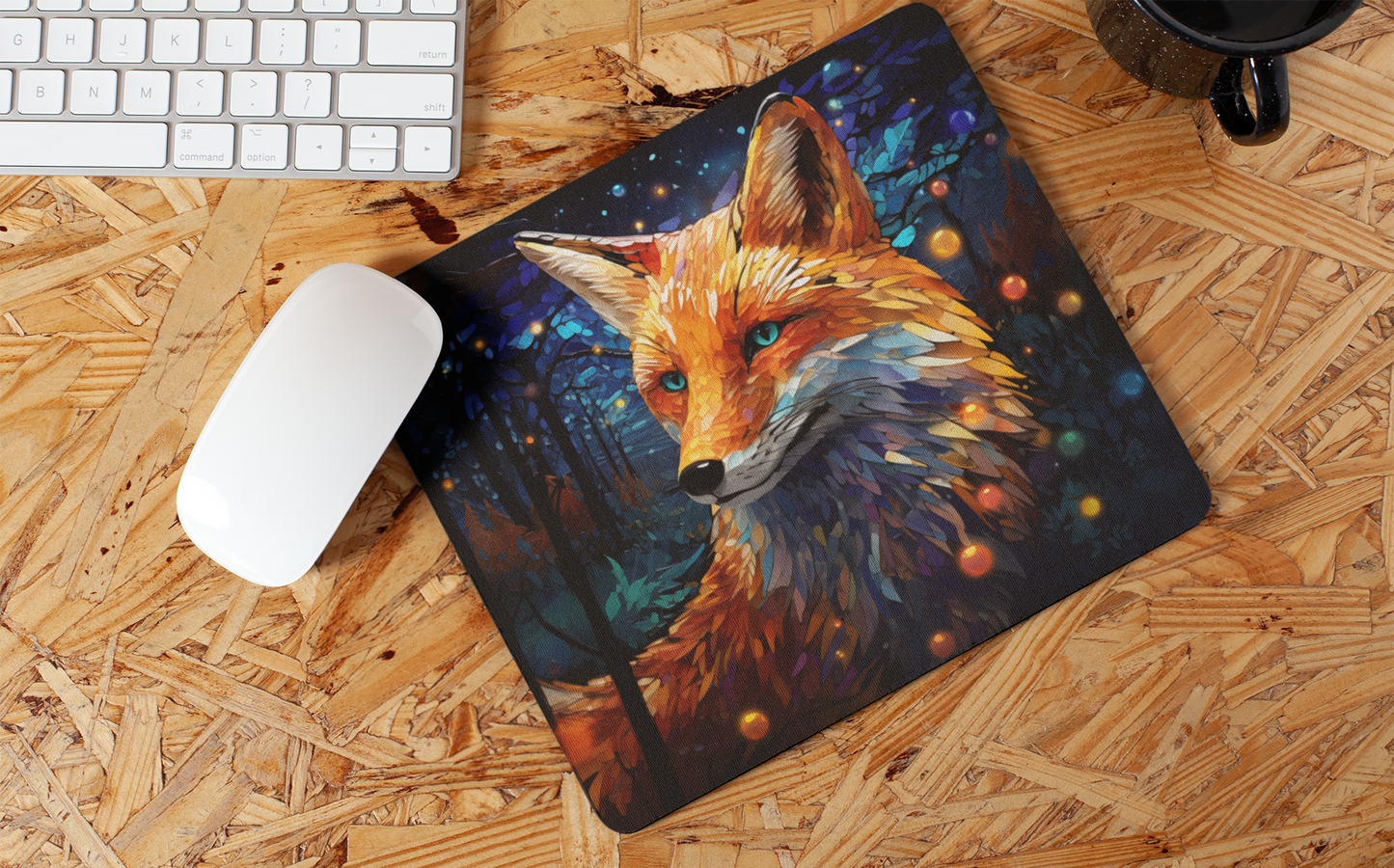 "Abstract Fox Art" Mouse Pad