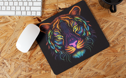 "Colorful Tiger Art" Mouse Pad