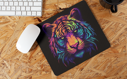 "Colorful Tiger Art" Mouse Pad