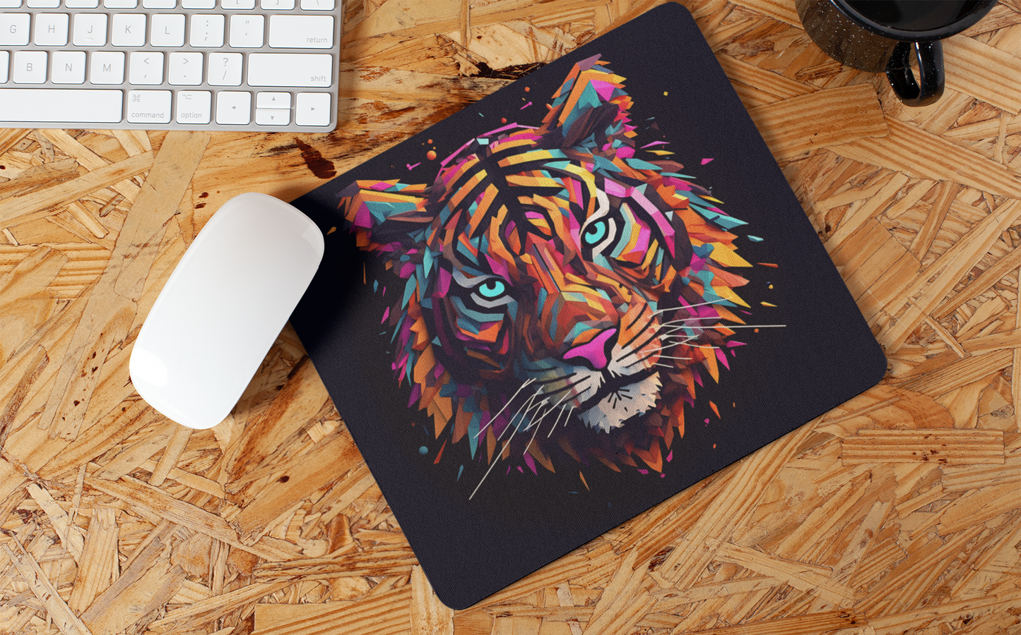 "Colorful Tiger Art" Mouse Pad