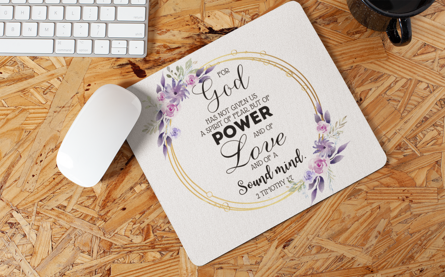 "Floral Scripture" Mouse Pads