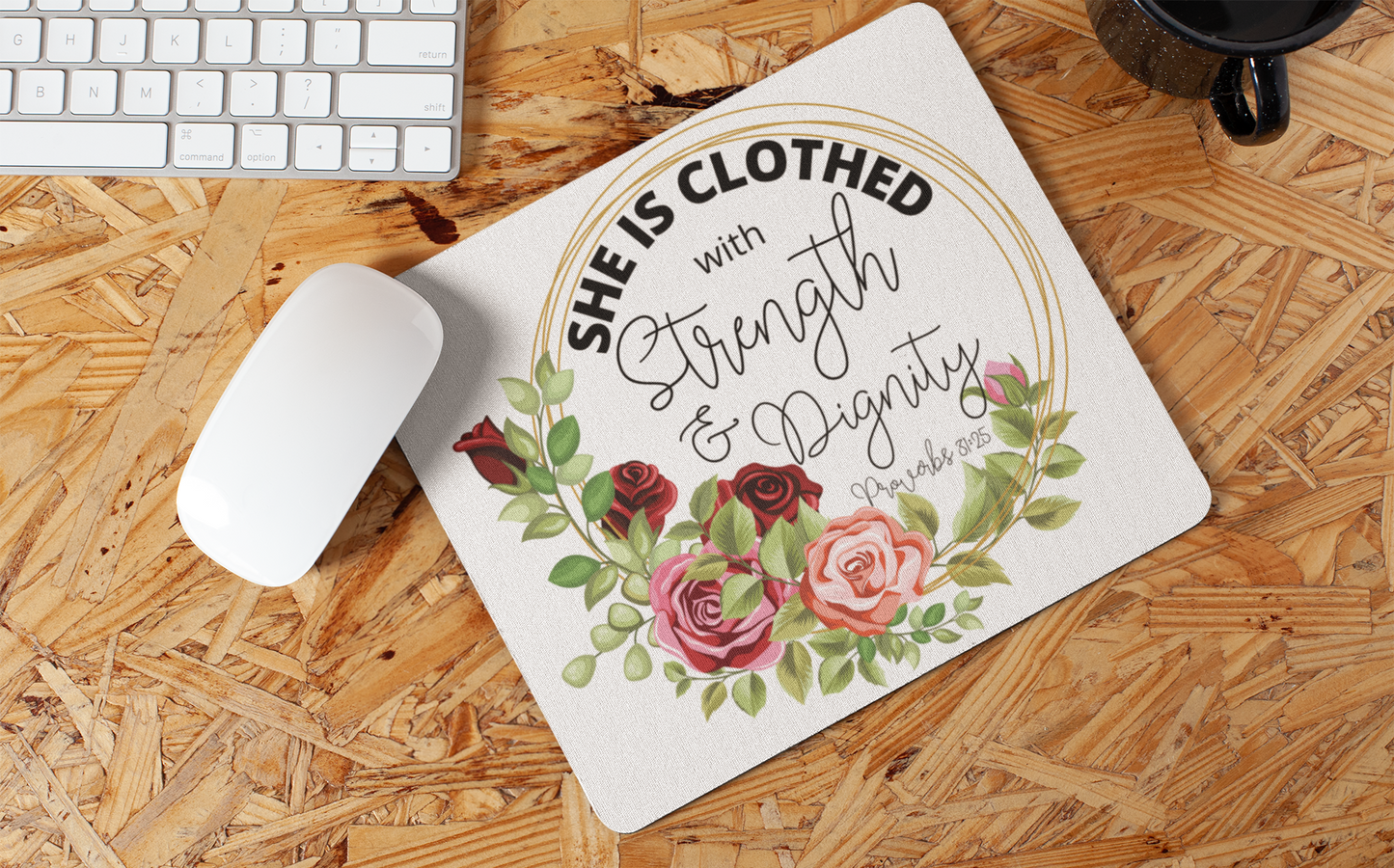 "Floral Scripture" Mouse Pads