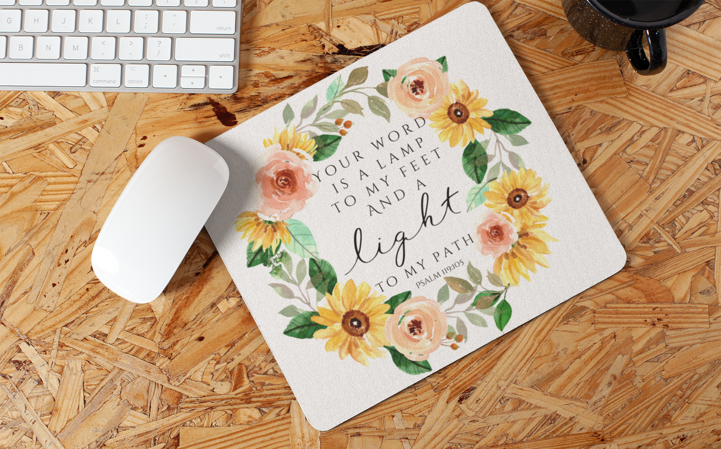 "Floral Scripture" Mouse Pads