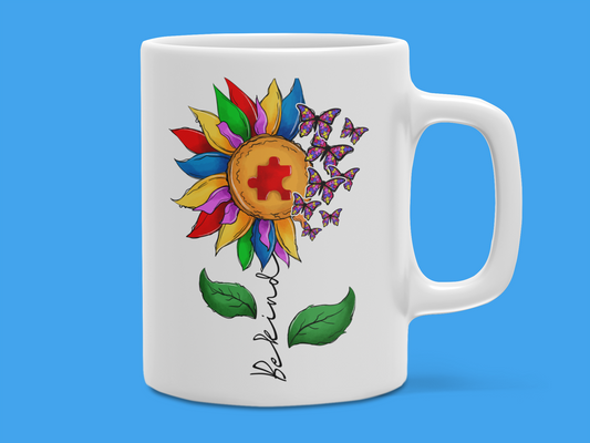 "Be Kind" Autism Mug 12 or 15 oz.