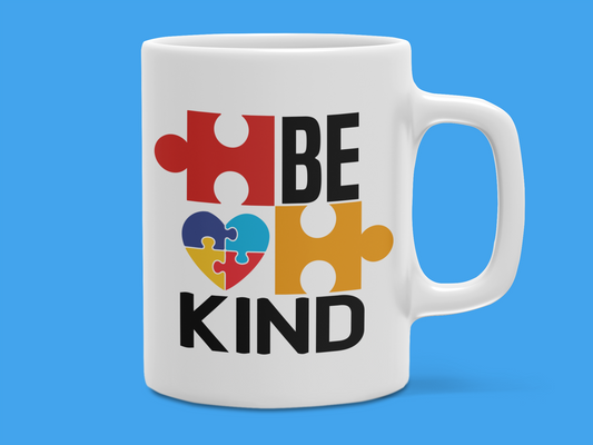 "Be Kind" Autism Mug 12 or 15 oz.