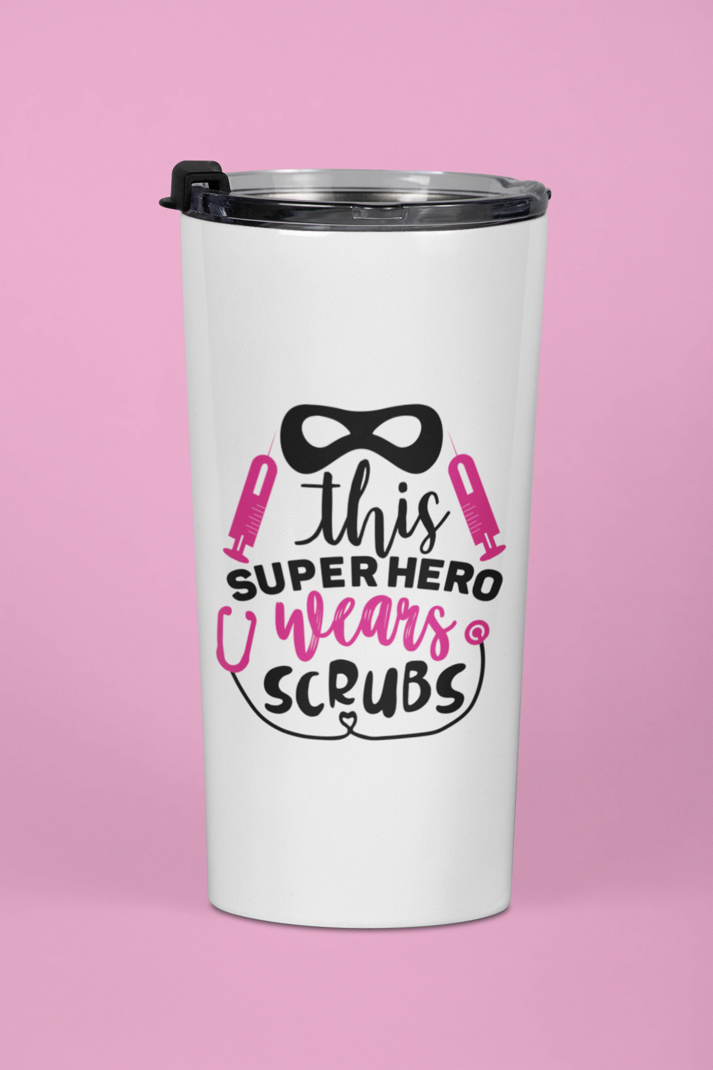 "This Super Hero Wears Scrubs" 20 oz. Tumbler