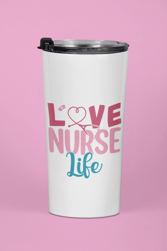 "Love Nurse Life" Graphic 20 oz. Tumbler