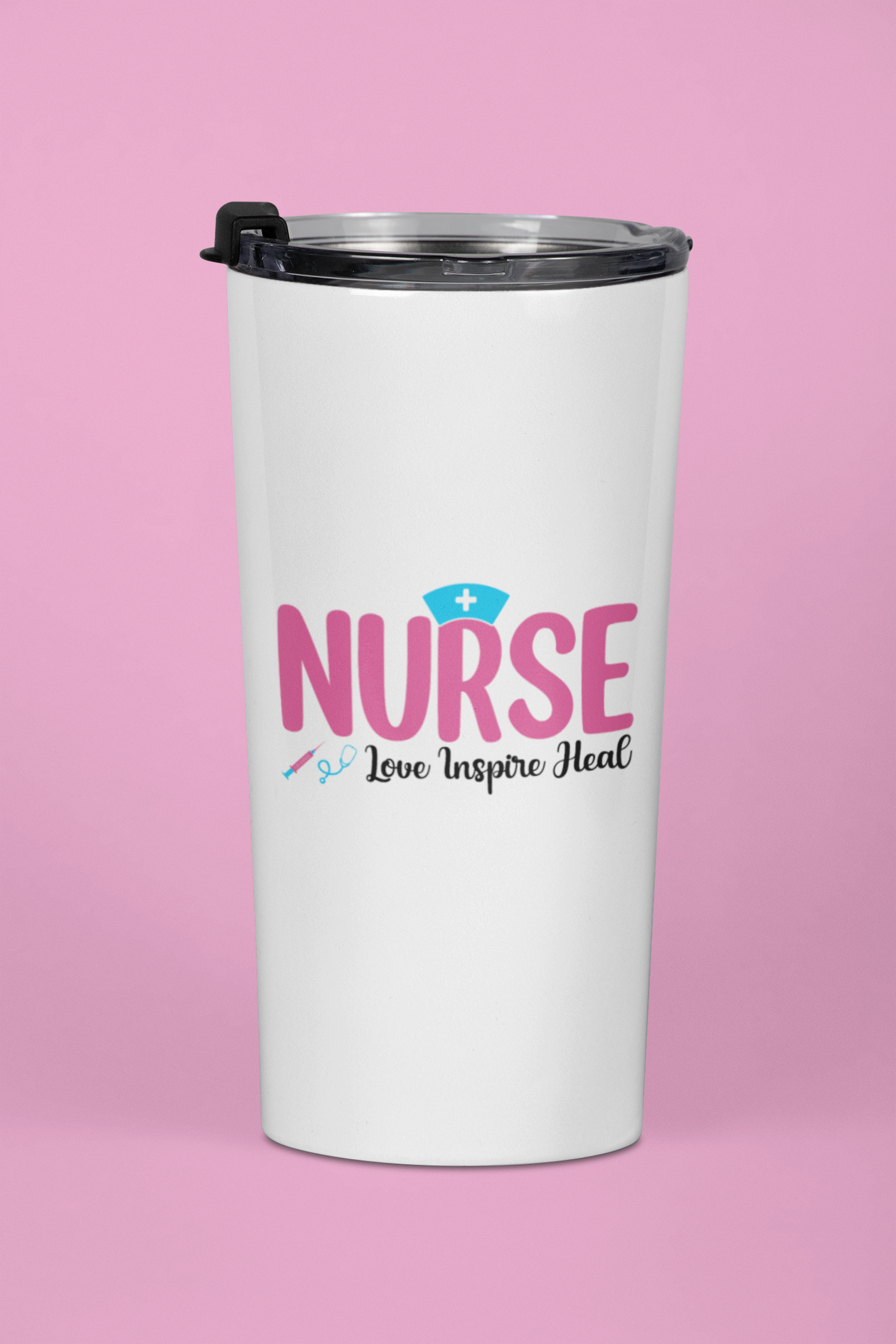 "Nurse Love Inspire Heal" Graphic 20 oz. Tumbler