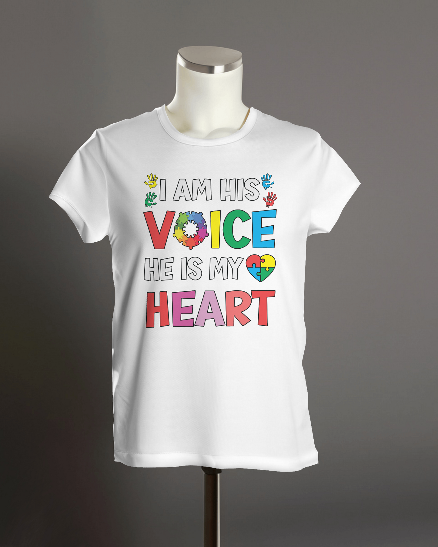 I Am His Voice He Is My Heart - Autism T-Shirt