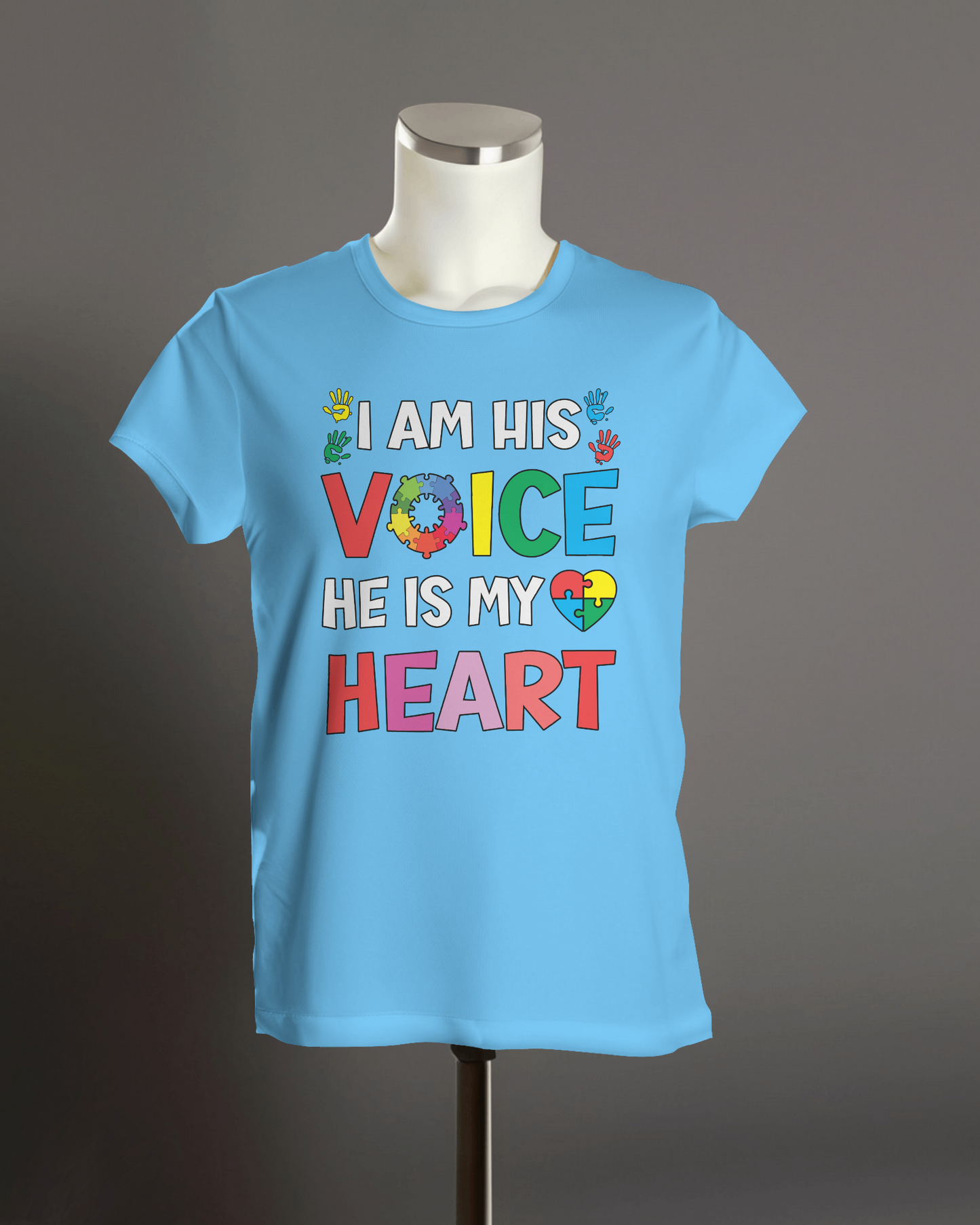 I Am His Voice He Is My Heart - Autism T-Shirt