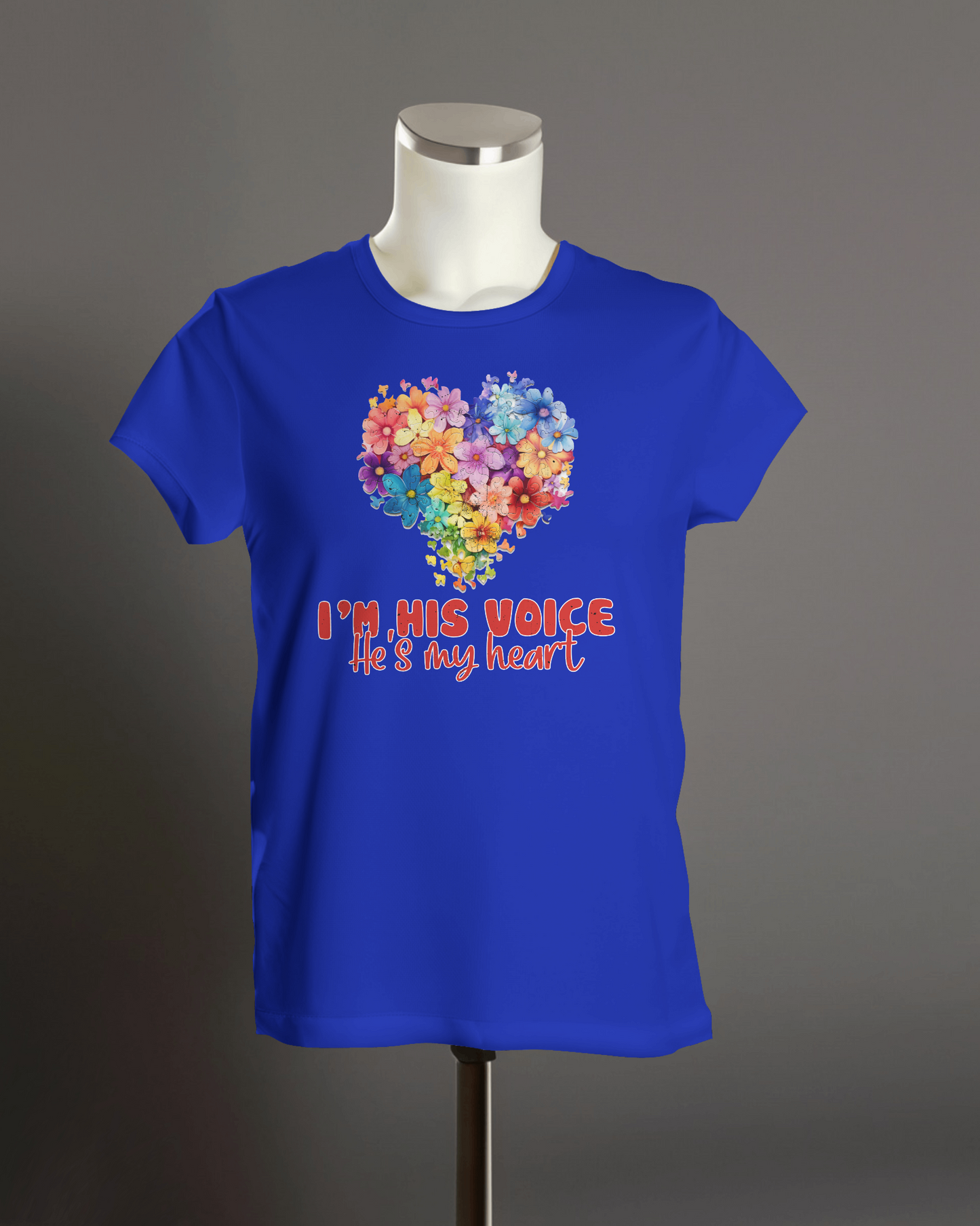 I'm His Voice, He's My Heart - Autism T-Shirt