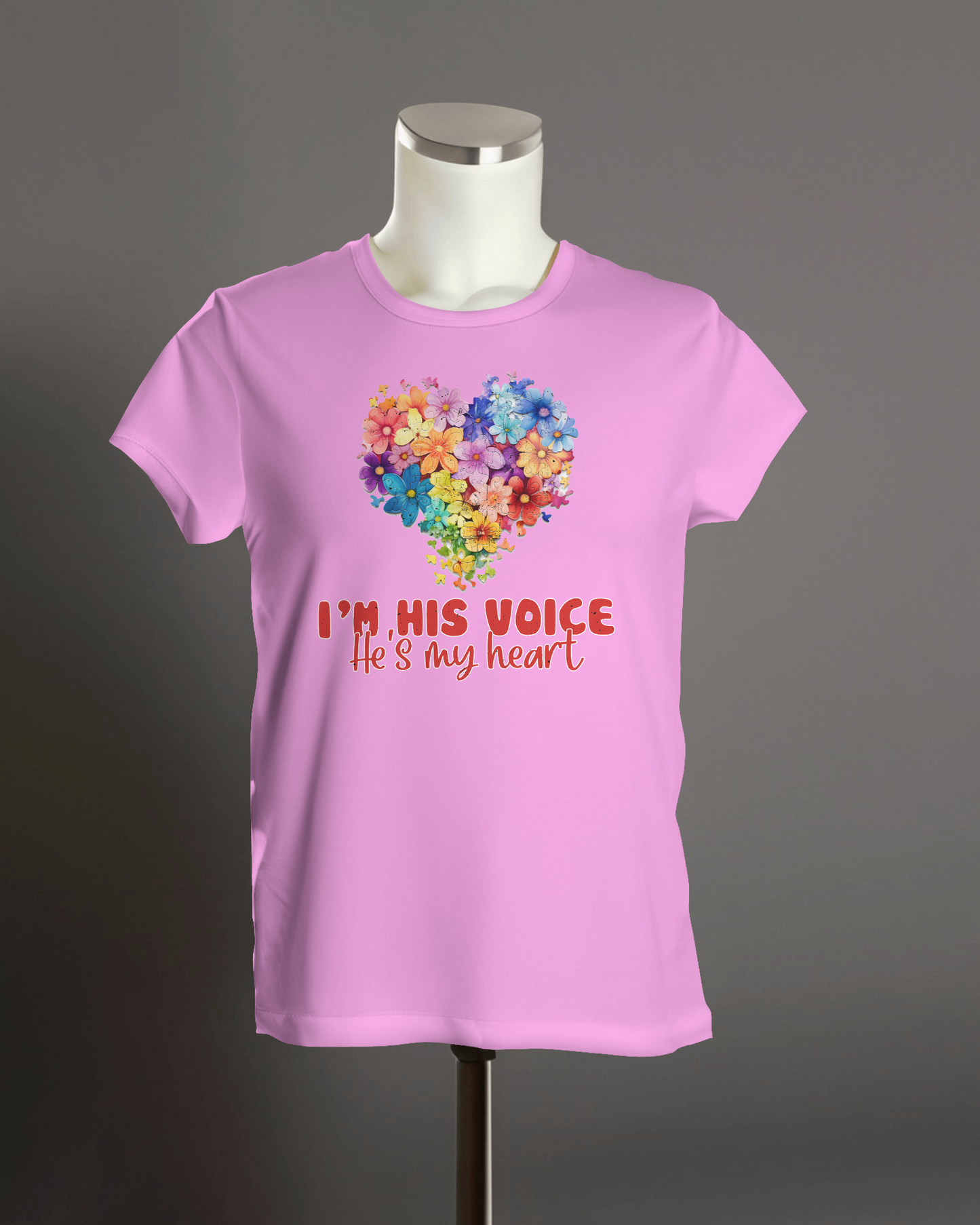 I'm His Voice, He's My Heart - Autism T-Shirt