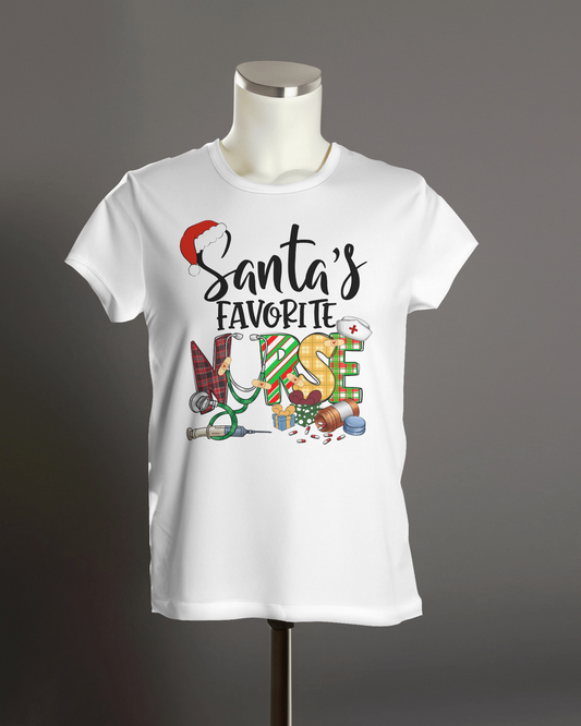 "Santa's Favorite Nurse" T-Shirt