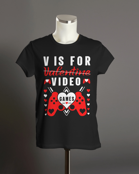 "V is for Video Games" T-Shirts.